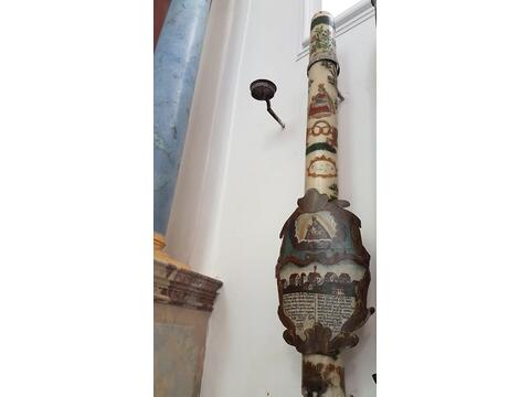 Kerze, gestiftet von Mering aus dem Jahr 1640 sie kam im Jahr 1755 nach Schmiechen 